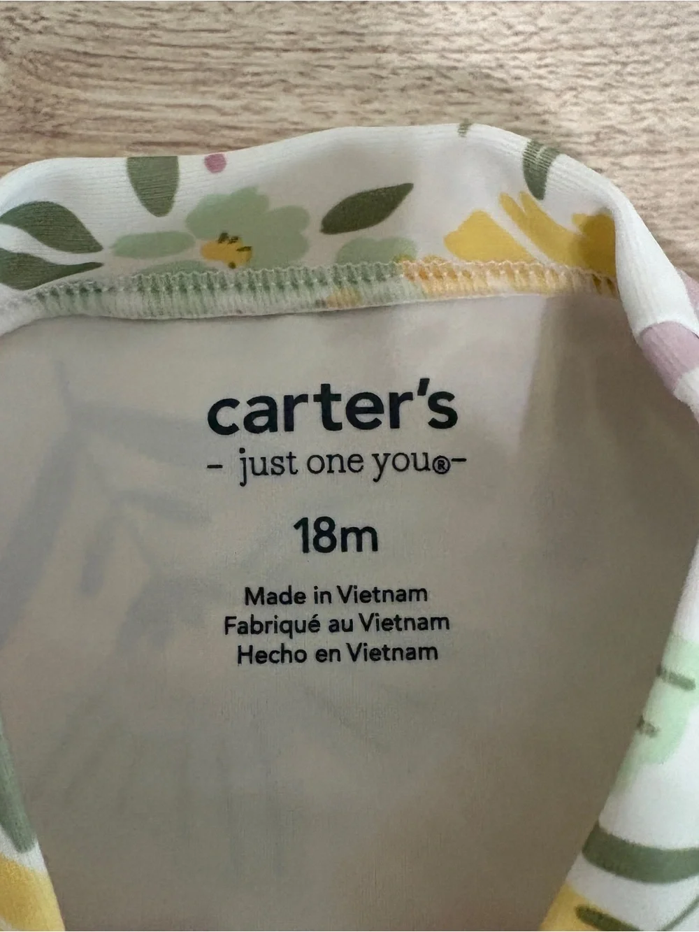 Carters Pink Floral UPF 50+ Swim Top